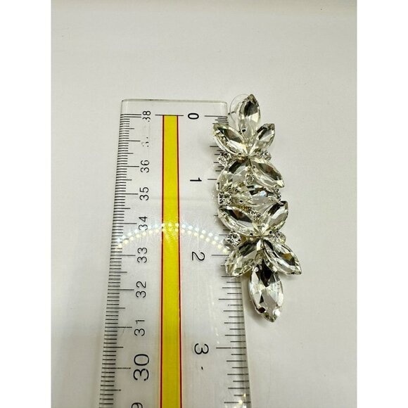 Rhinestone Bridal Crystal Dangled Drop Earrings - Picture 7 of 8